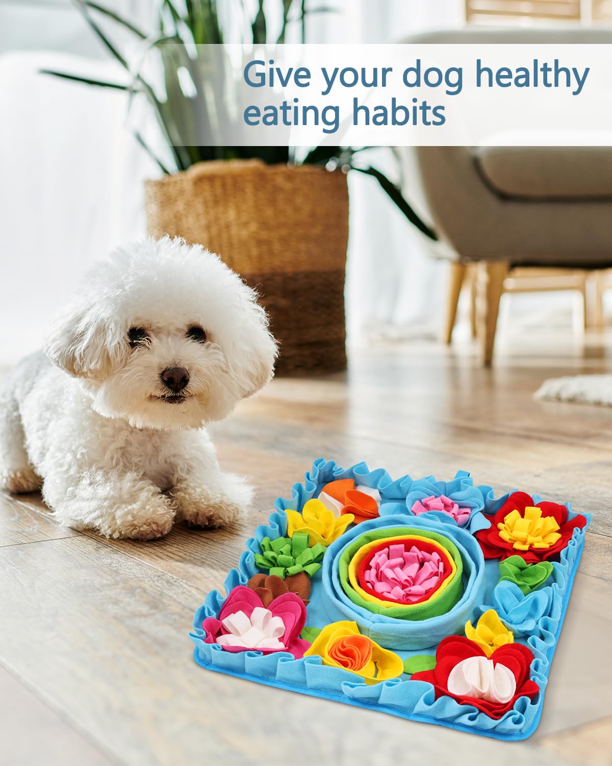 Ankilo tapis-snuffle enrichit les repas en mode lent et ludique.