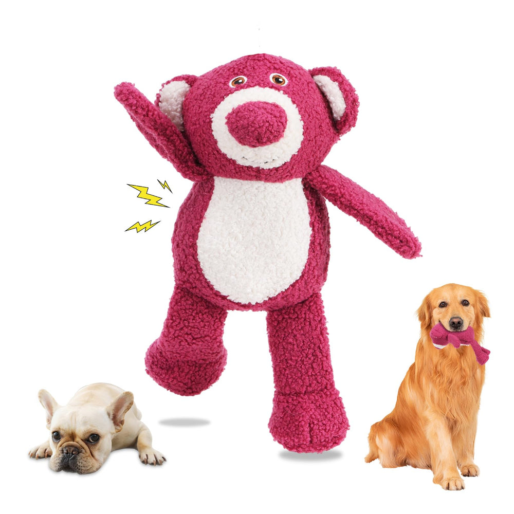 Ankinghor ours rose à trois couches, douceur et sécurité pour chien.