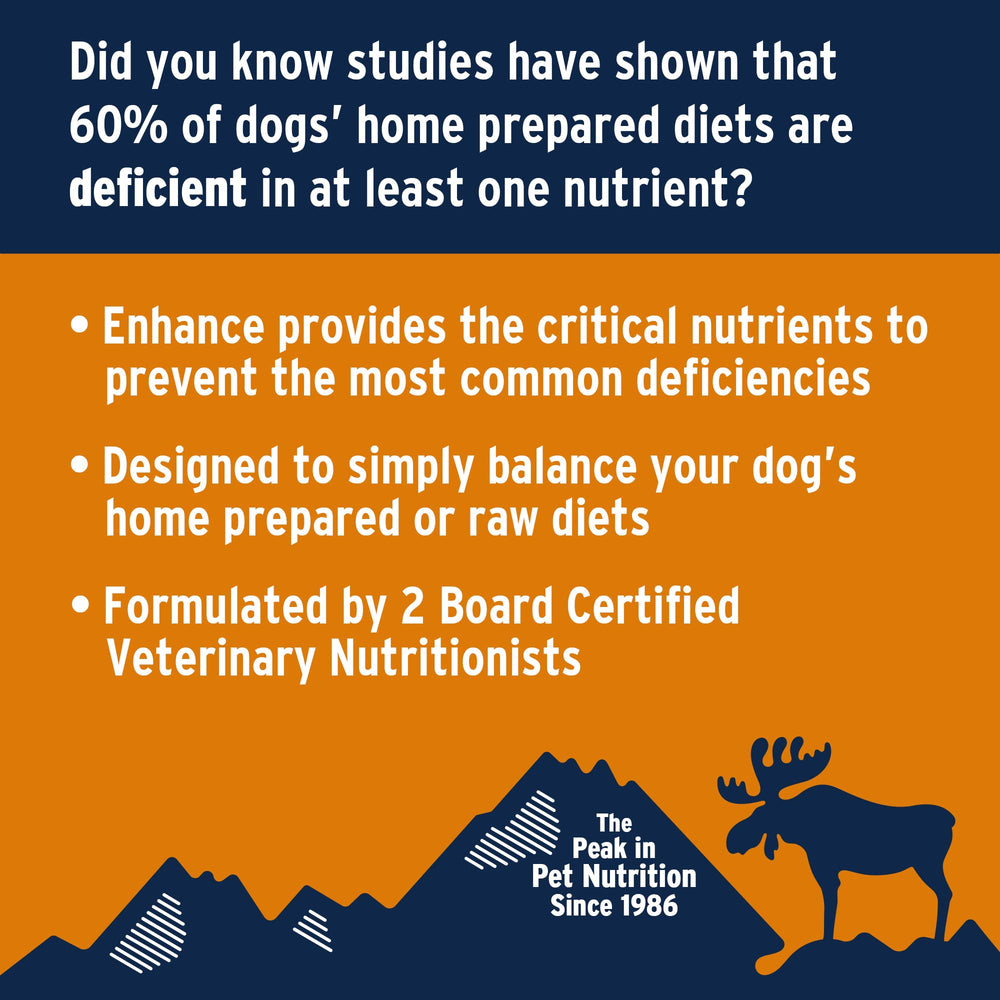 Annamaet Enhance emballage familial, produit issu d’une entreprise familiale dédiée à la nutrition canine.