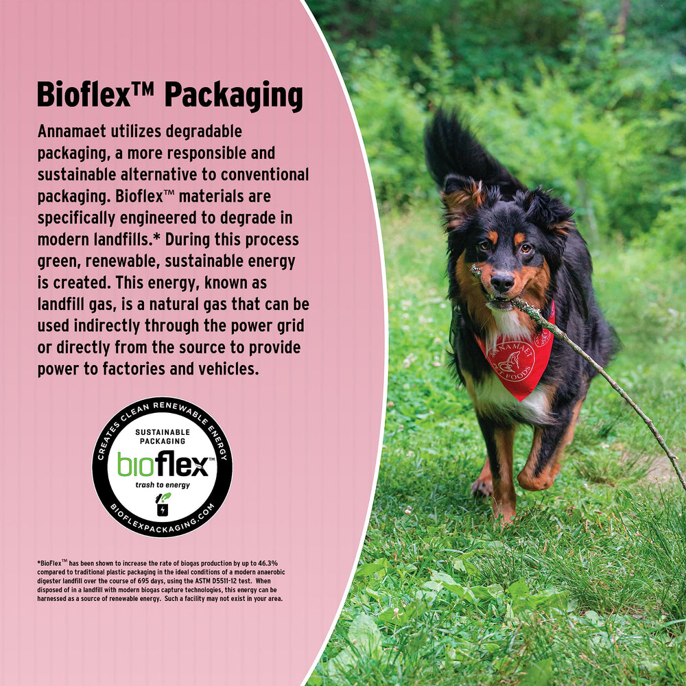 Emballage Bio-Flex durable reflétant l’engagement environnemental d’Annamaet.