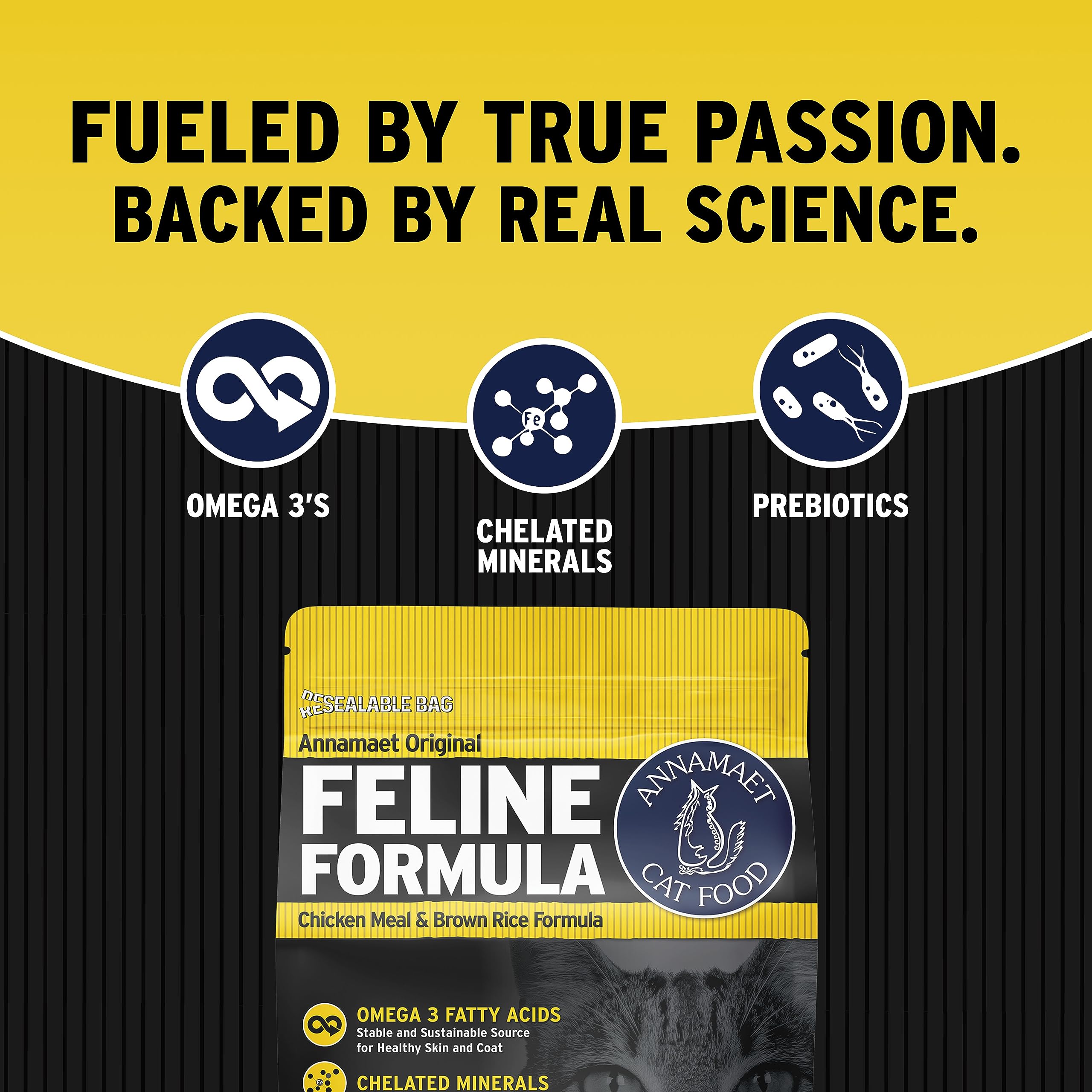 Annamaet Formule Féline emballage Bio-Flex respectueux de l'environnement.