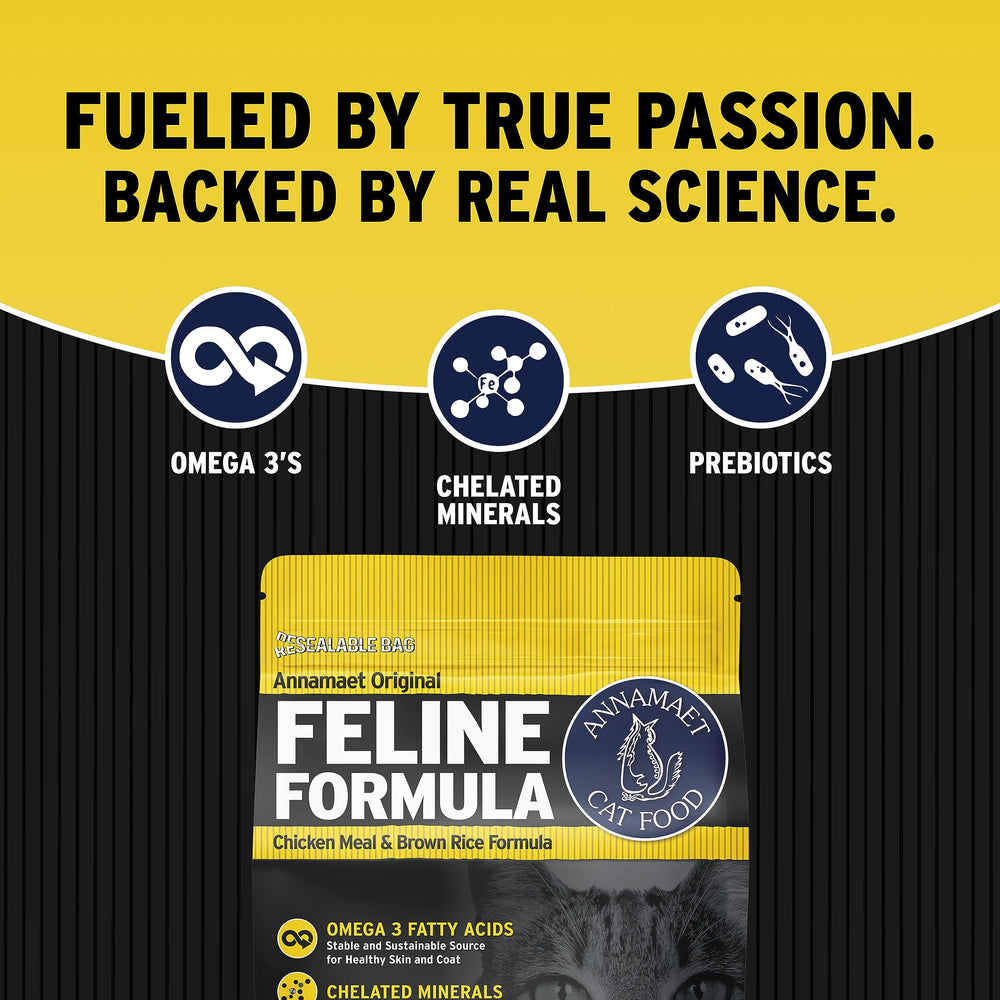 Annamaet Formule Féline emballage Bio-Flex respectueux de l'environnement.