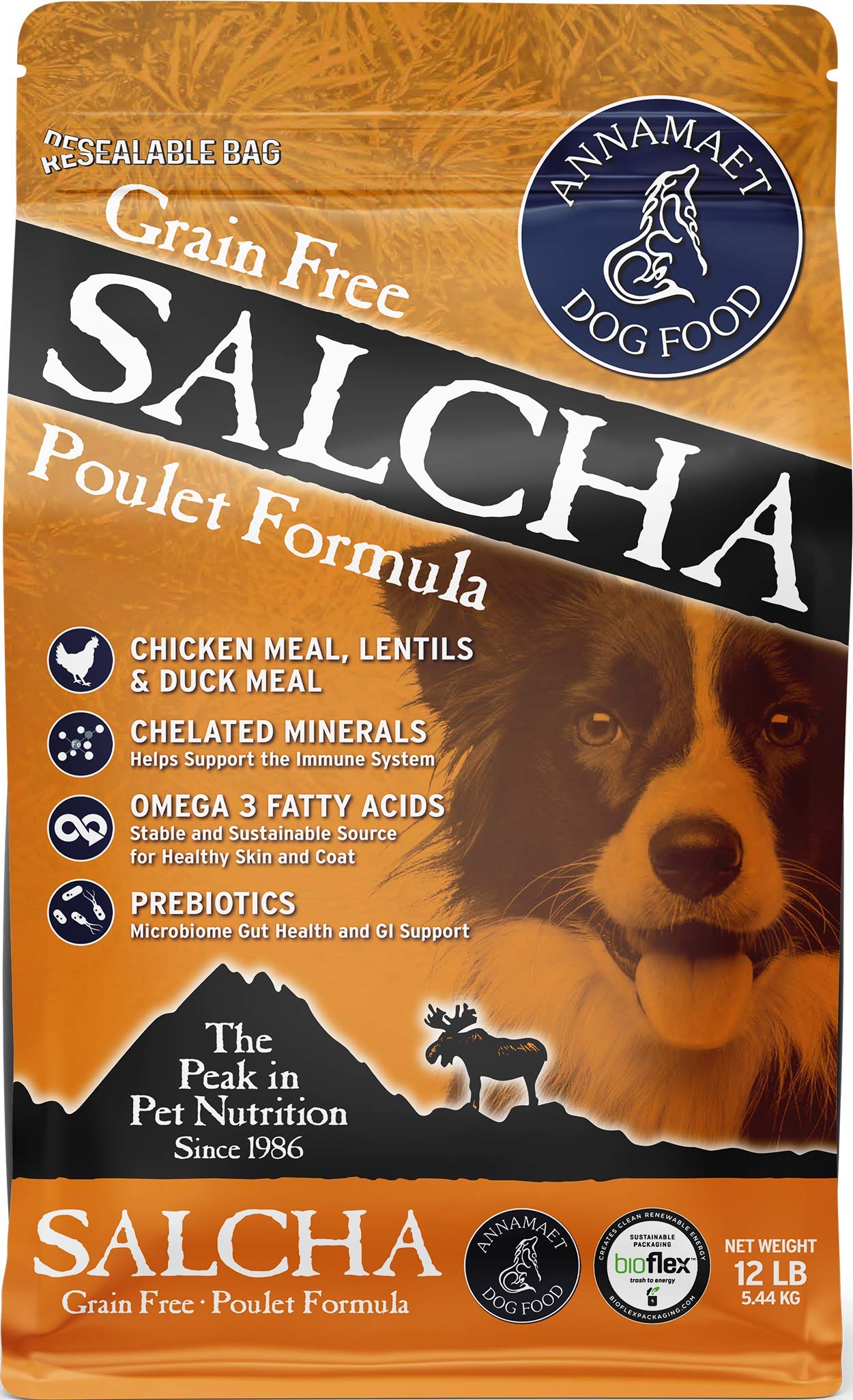 Annamaet Salcha sac croquettes poulet et canard, croquettes appétentes.