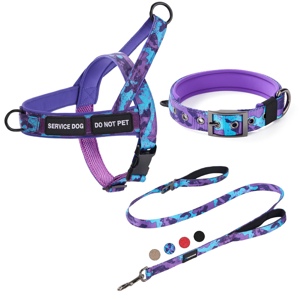 Harnais anti tirage Annchwool pour chien avec rembourrage et sécurité.