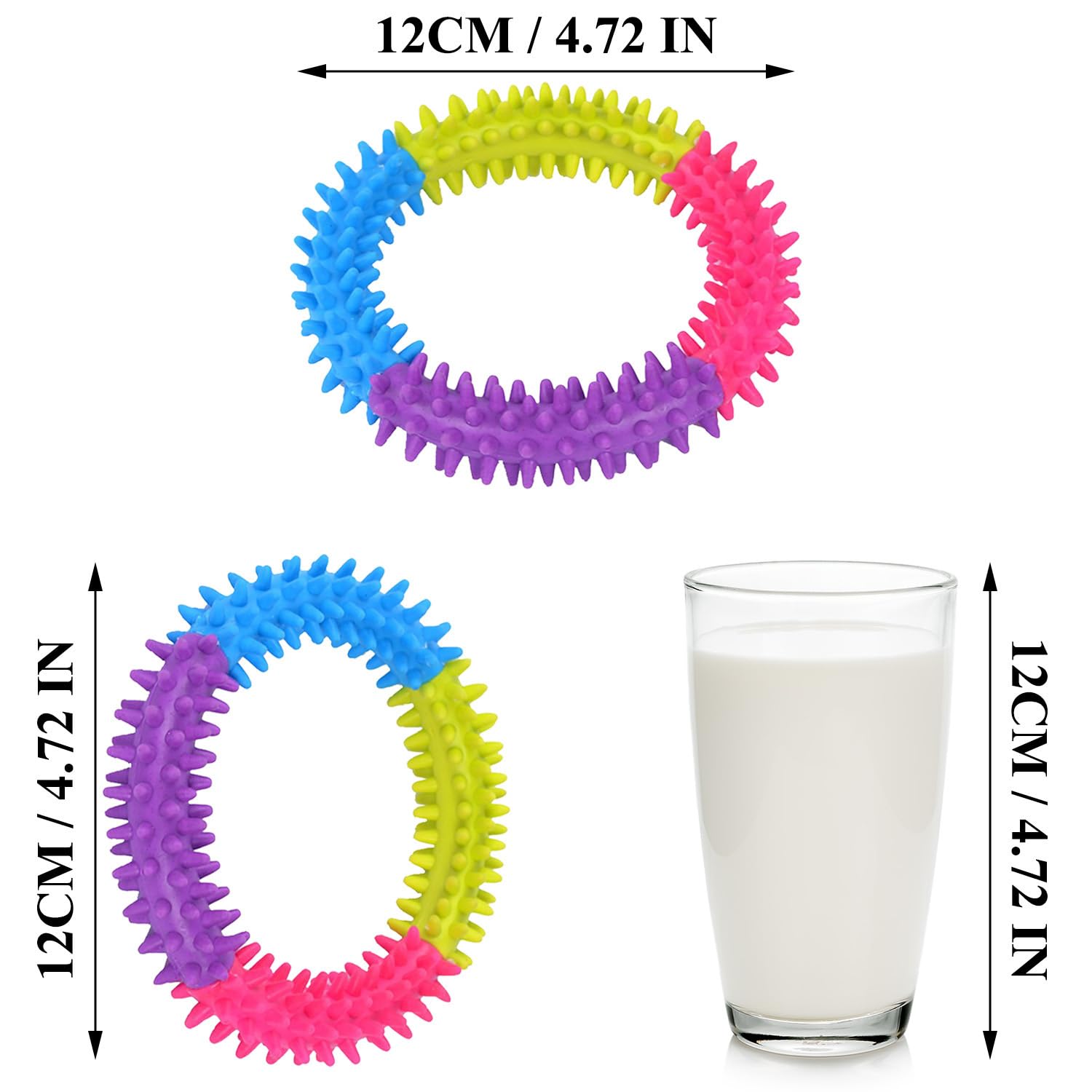 Anneau dentition chiot vert nettoie en douceur les dents pendant le mordillement.