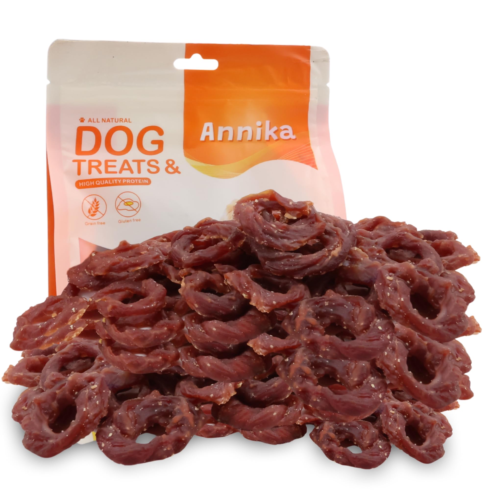 Annika anneaux jerky canard emballage, récompense pratique pour l'entraînement
