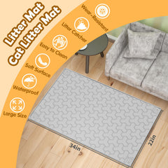 ANNIL tapis-litiere-silicone-impermeable protège contre les fuites et éclaboussures.