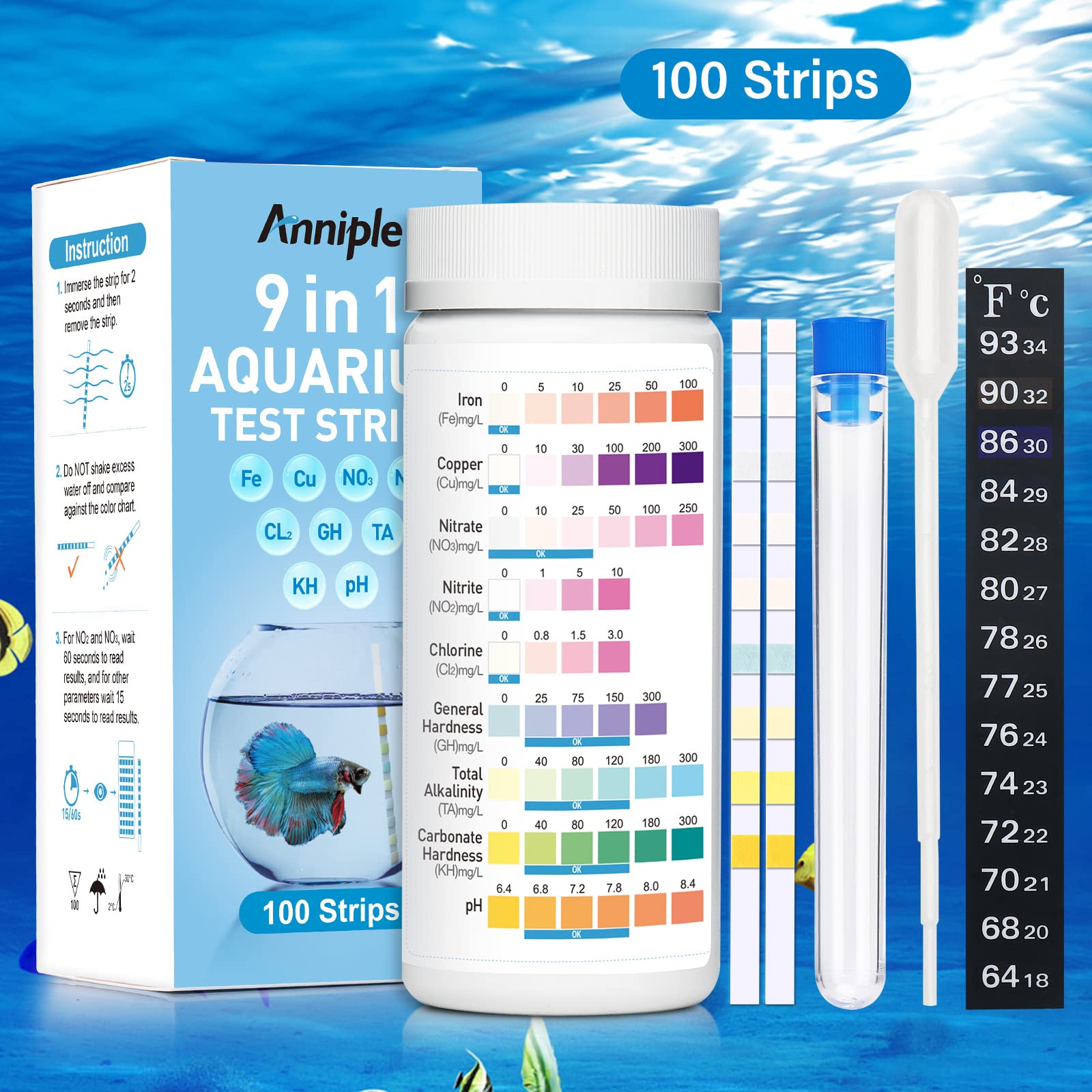 Boîte Anniple 100 bandelettes, solution économique pour le suivi régulier.