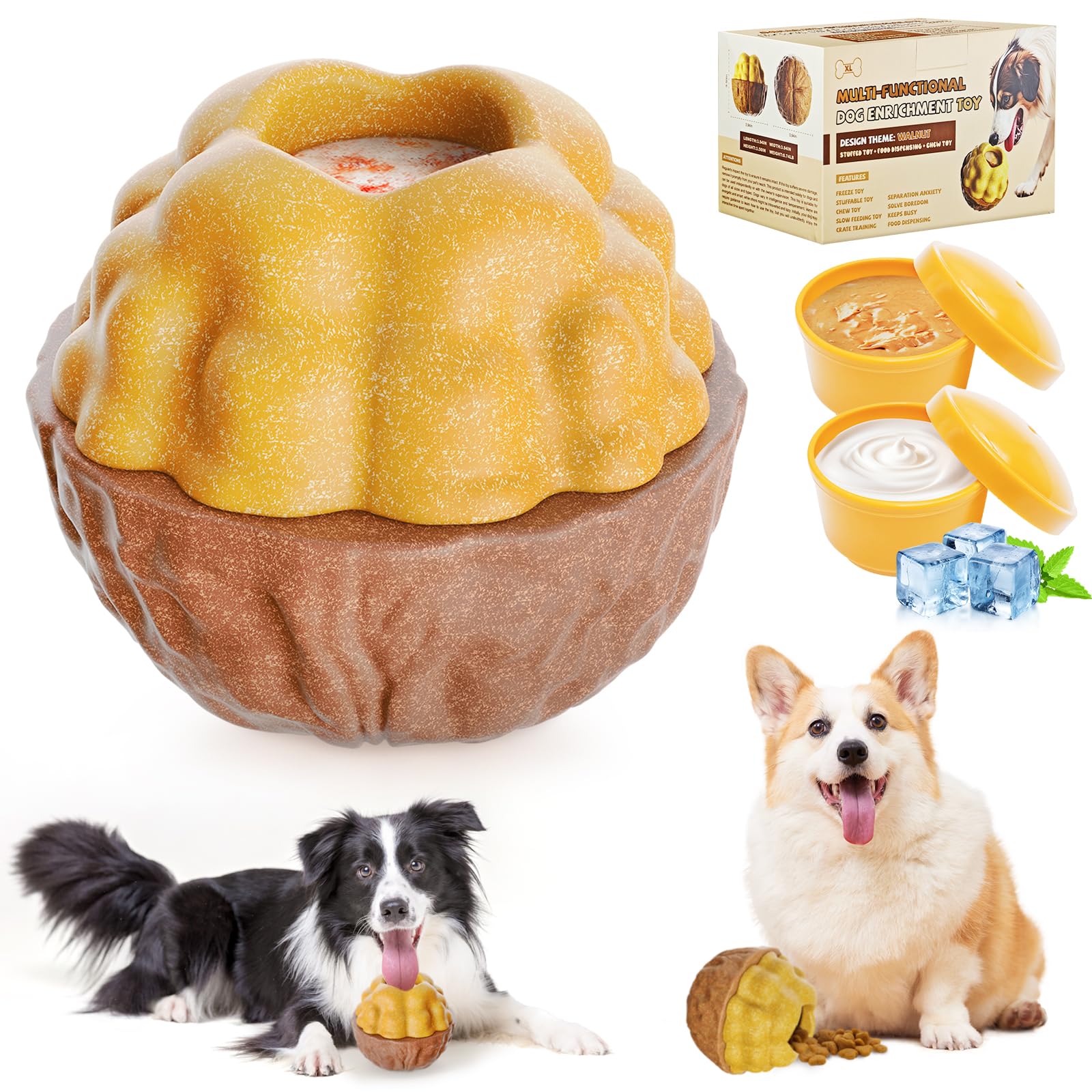 Anoodi boule-puzzle-chien stimule l’esprit et occupe pendant les absences.