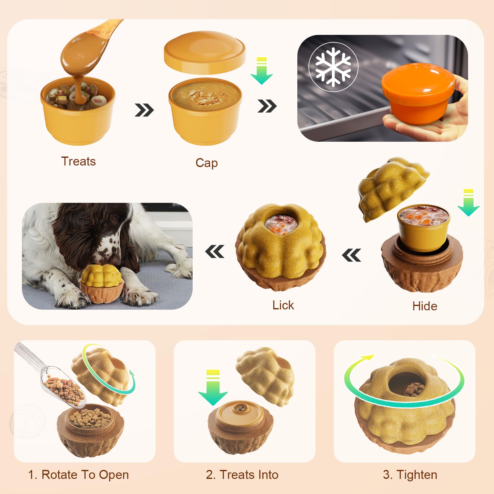Anoodi distributeur-gourmand-chien encourage une consommation lente et ludique.