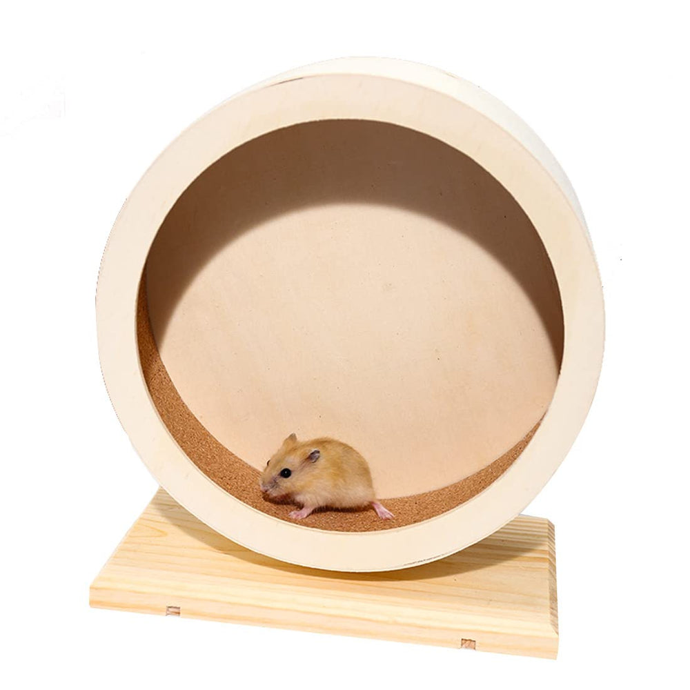 Roue silencieuse en bois Antiai pour hamster, mouvement fluide et discret.