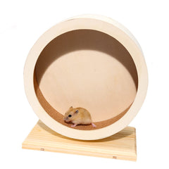 Roue silencieuse en bois Antiai pour hamster, mouvement fluide et discret.