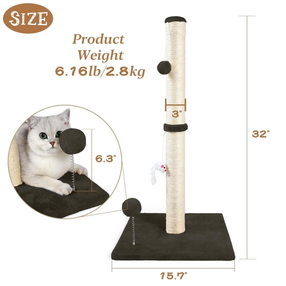 Base renforcée ANWA, poste de griffade stable et sûr pour chats adultes.