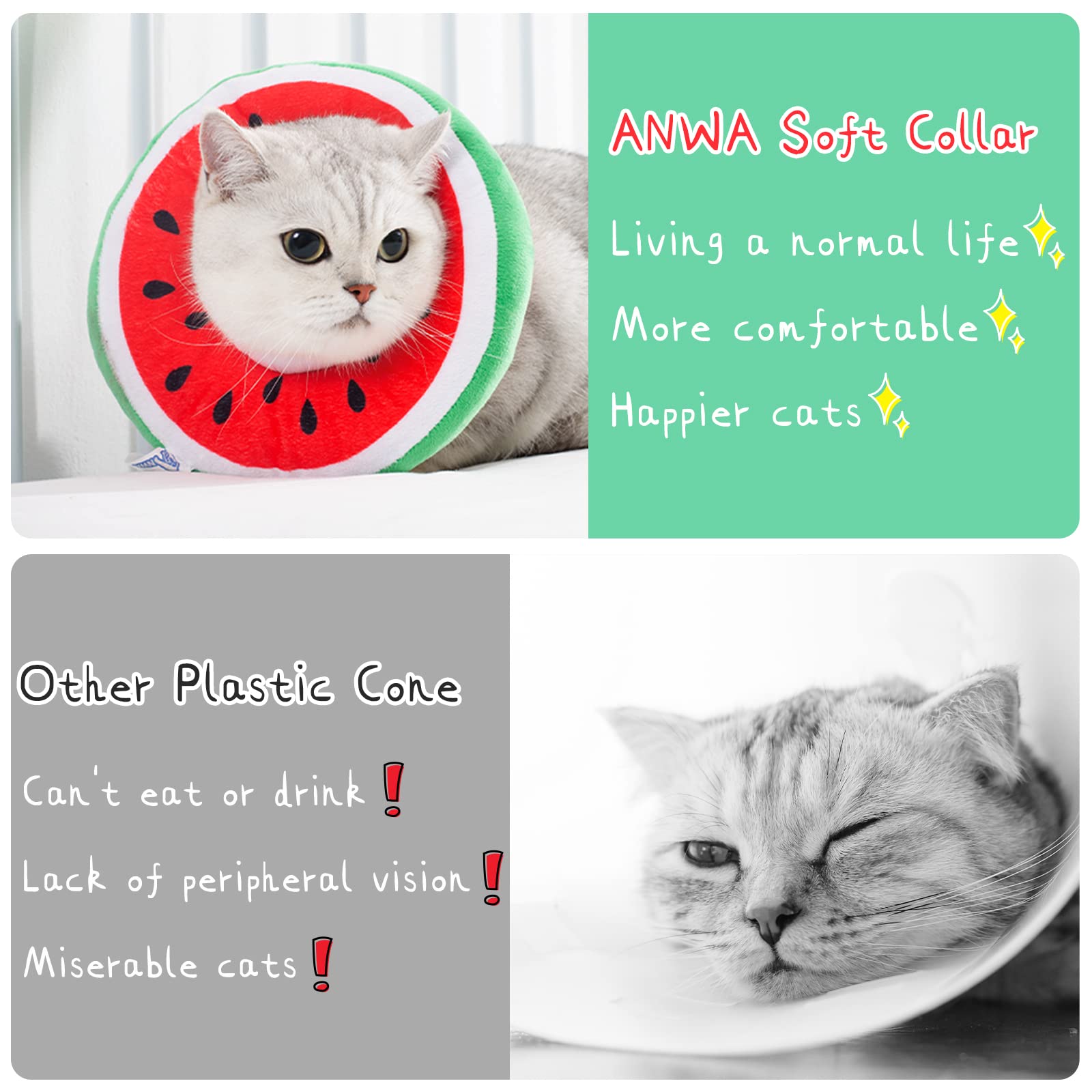 ANWA collier-cone chat décoratif utile durant la récupération