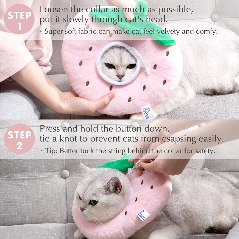 ANWA collier-cone chat taille-adjustable, convient aux chats et petits chiens.