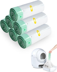 ANWA sacs-litiere robot: pratique lot de 6 rouleaux pour robots-litières.