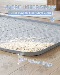Tapis ANWA bord surélevé 15 mm retient les débris près du bac.