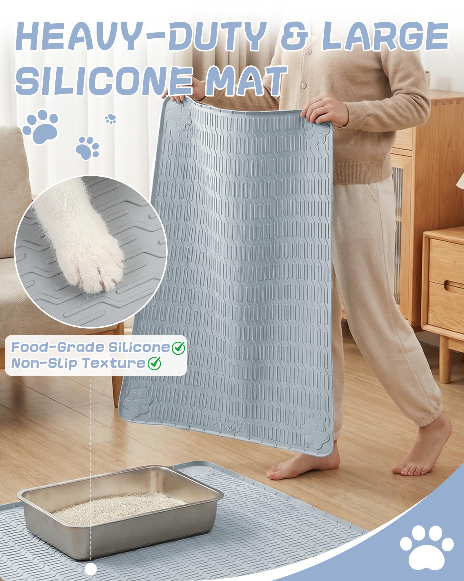 ANWA tapis-litiere compatible robot litière automatique et multi-chats.