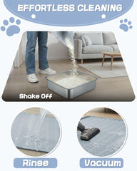 ANWA tapis-litiere facile à nettoyer et durable.