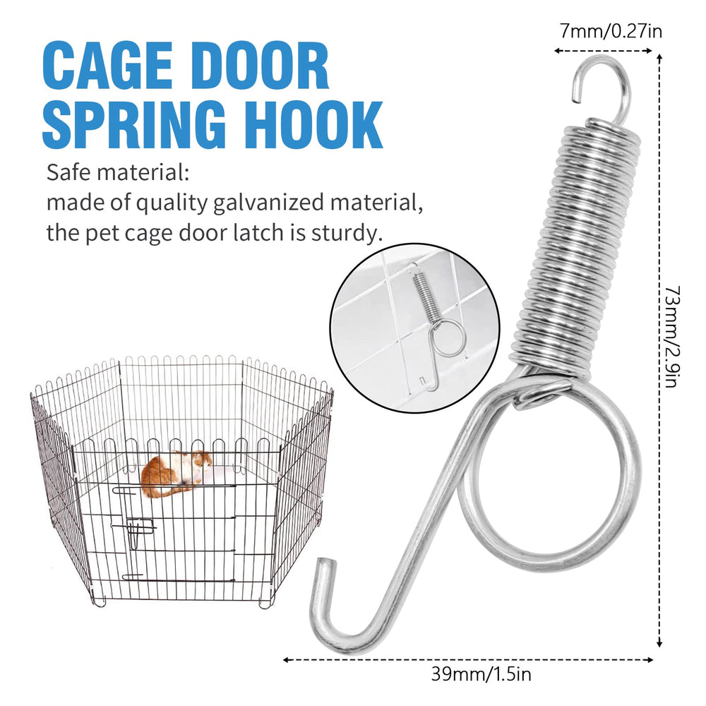 Loquet ressort Anxingo pour cage chien et chat, sécurité renforcée.