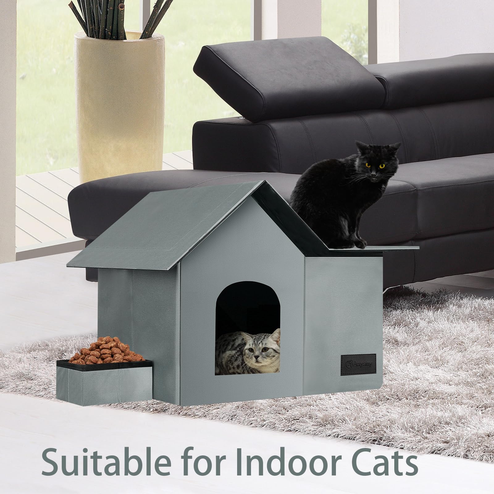 Convivial et léger, parfait pour accueillir plusieurs chats.