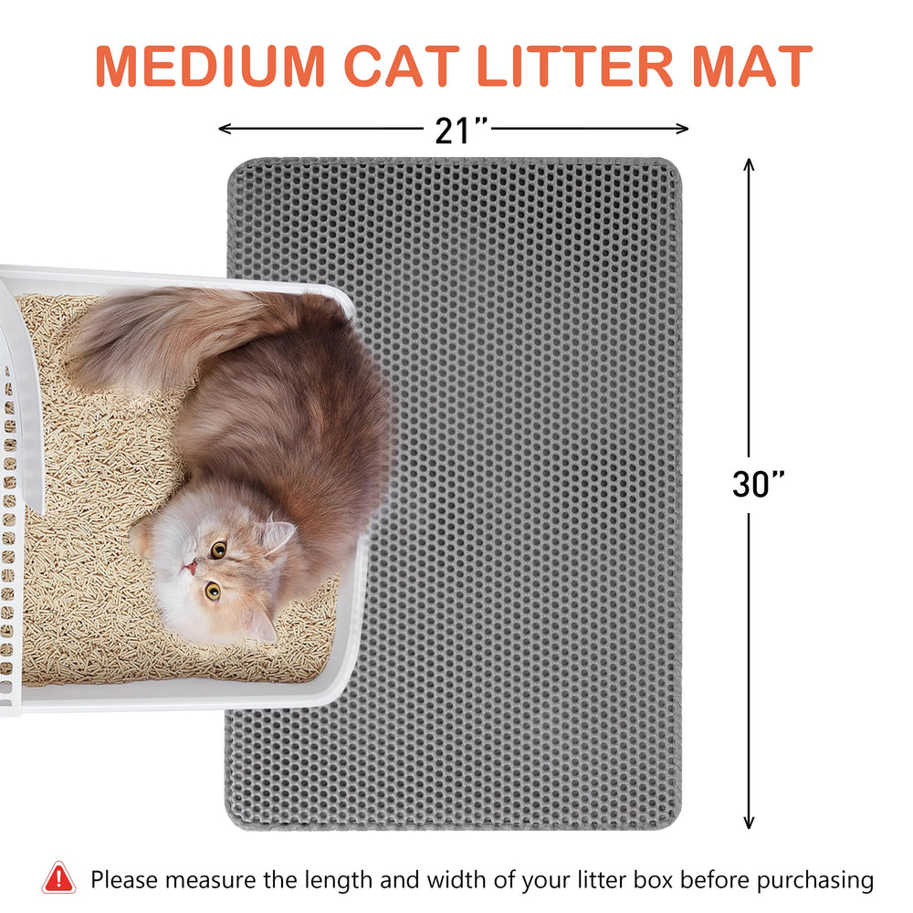 Anywish tapis-litiere-double-couche-hexagonale capture les grains autour de la litière.