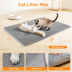 Anywish tapis-litiere double-couche-pattes capte les déchets sur les pattes.