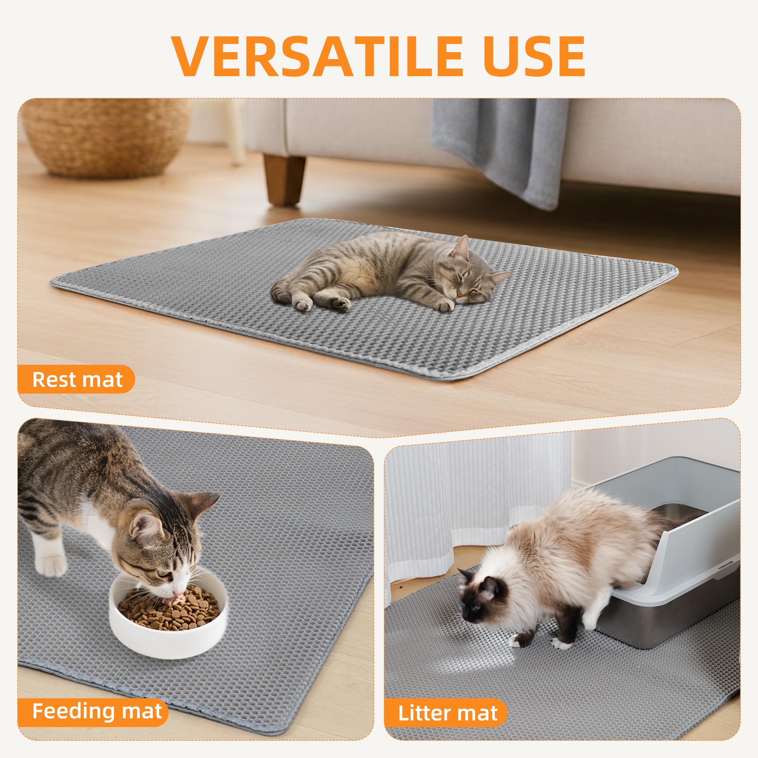 Anywish tapis-litiere eva-durable-doux-pattes matériau sûr et confortable.