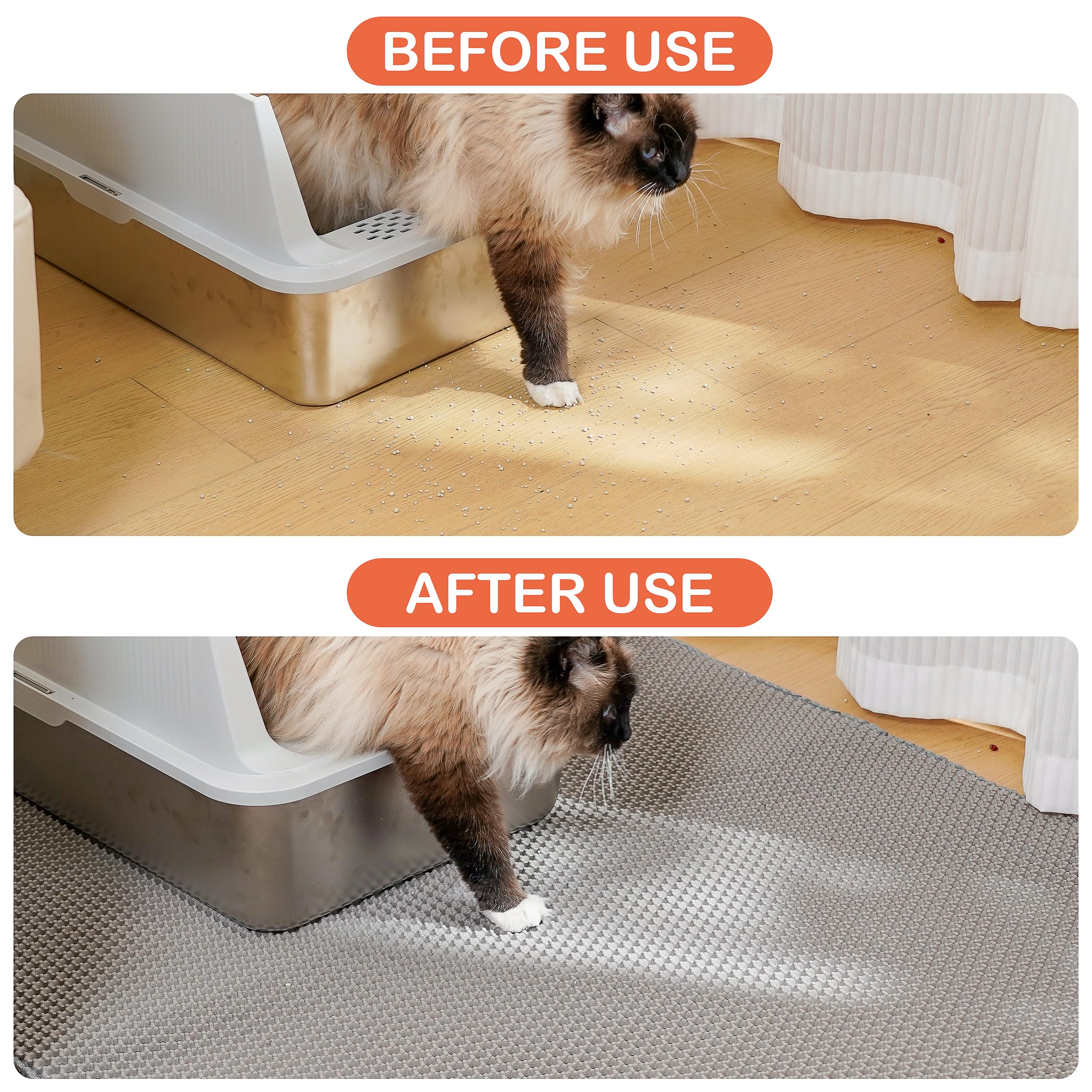 Anywish tapis-litiere-nettoyage-facile nettoyage rapide avec chiffon ou rinçage.