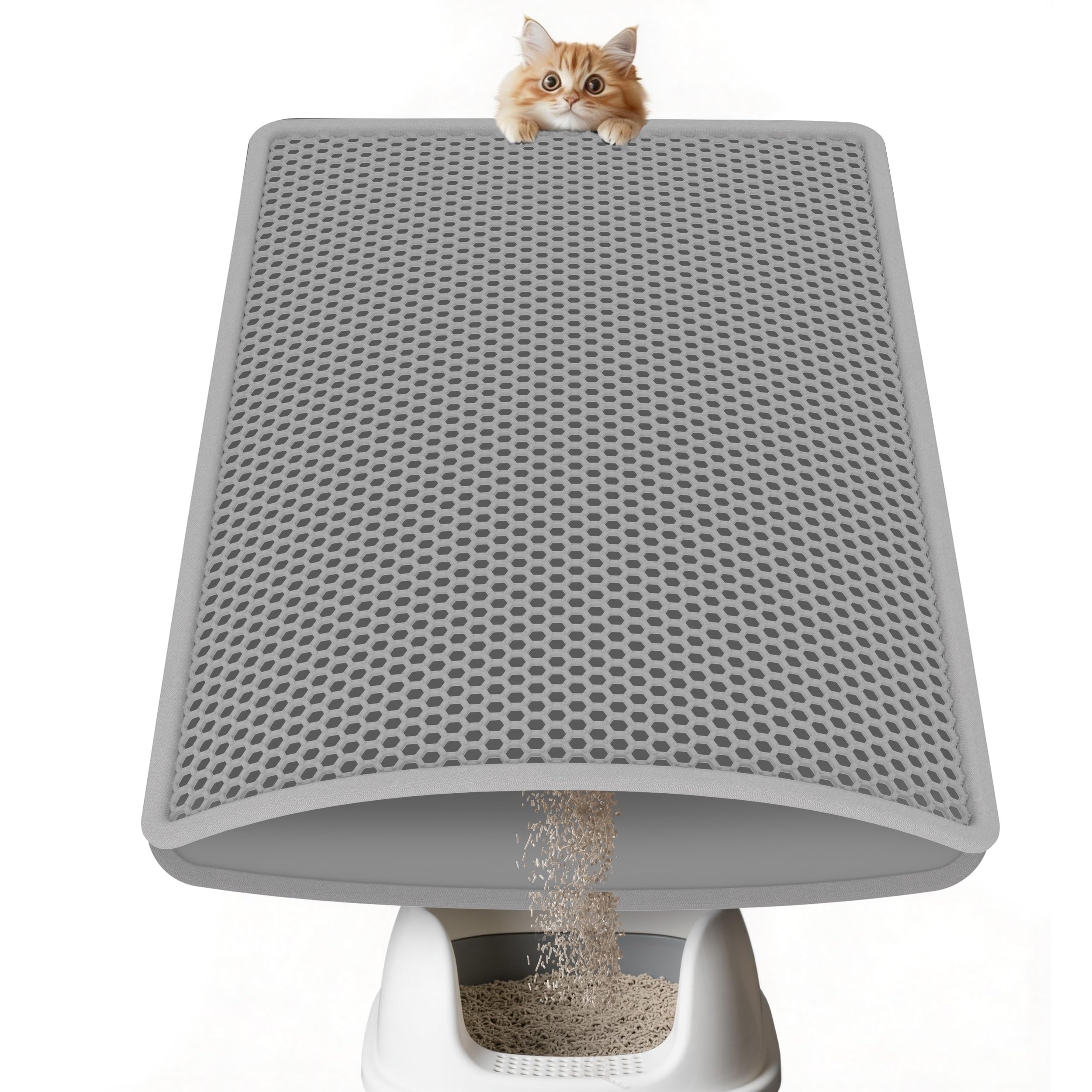 Anywish tapis-litiere rangement-plie design pliable pour ranger discrètement.