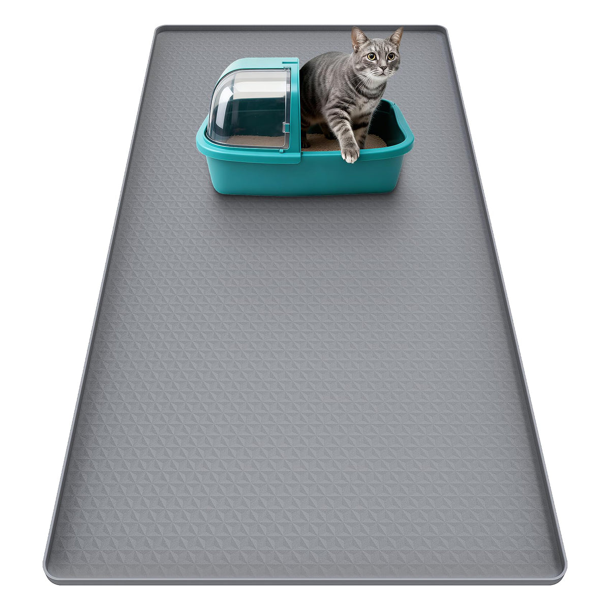 Anzfy tapis litière 51 po x 25,6 po – couverture large pour réduire les débris