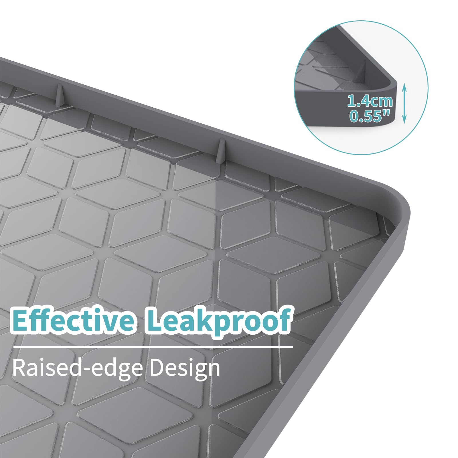 Anzfy Tapis imperméable en silicone — protège le sol des éclaboussures.