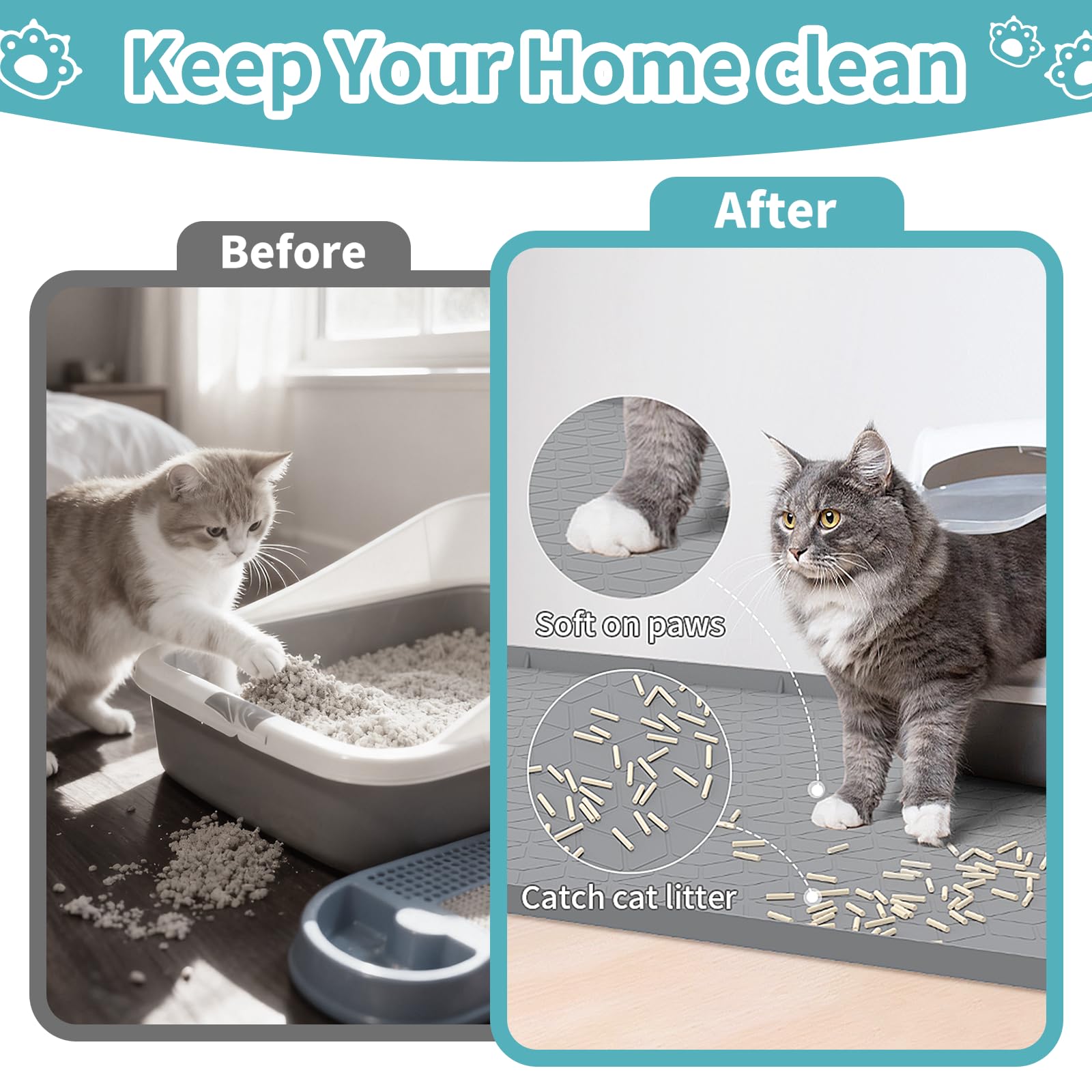 Anzfy tapis silicone durable – surface douce et robuste pour les pattes