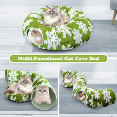 Anzfy tunnel chat formes-circulaires vert, encourage jeux interactifs et repos.