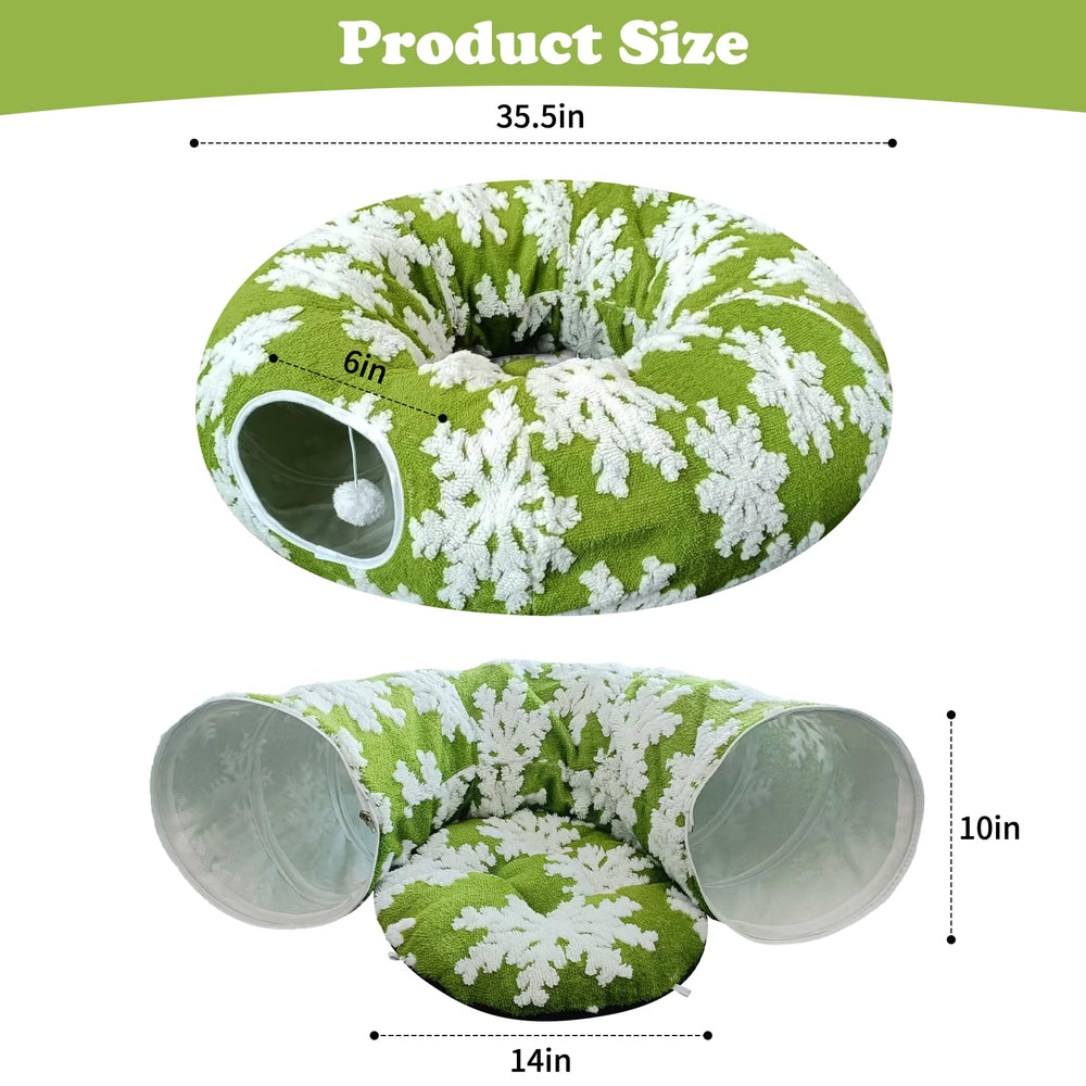 Anzfy tunnel chat pliable-compact vert, rangement facile après utilisation.