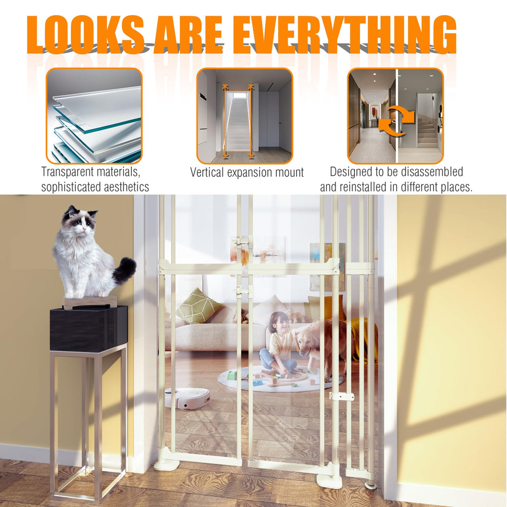 Barrière chat aodbicy avec ouverture double transparente pour un accès pratique