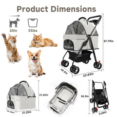 Transporteur détachable AODI pour animal, facile à retirer lors des trajets.