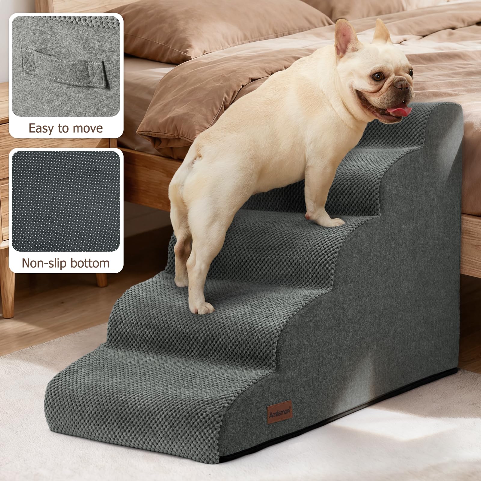 Base en silicone anti-dérapante gris assurant la stabilité.