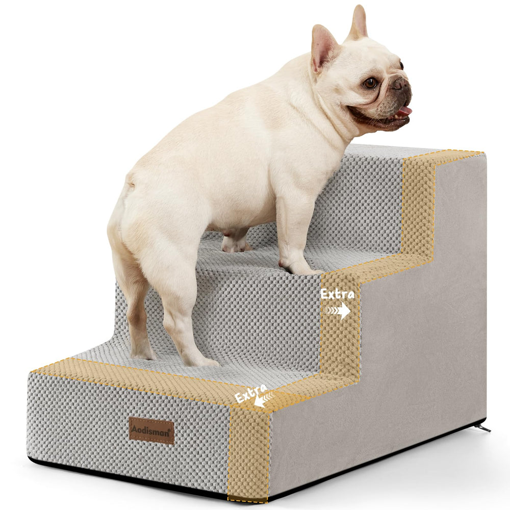 Aodisman escalier trois etapes pour chien et chat, facilite l acces au canapé.