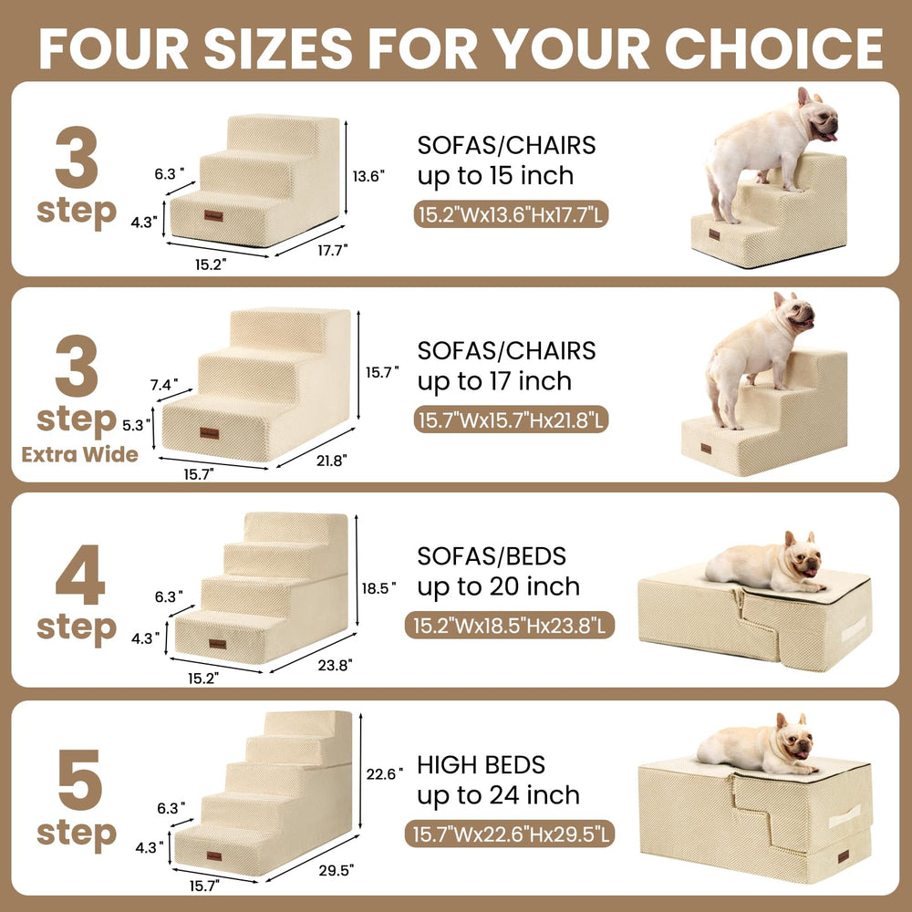 Confort et stabilité accrue avec l escalier Aodisman pour chiens.