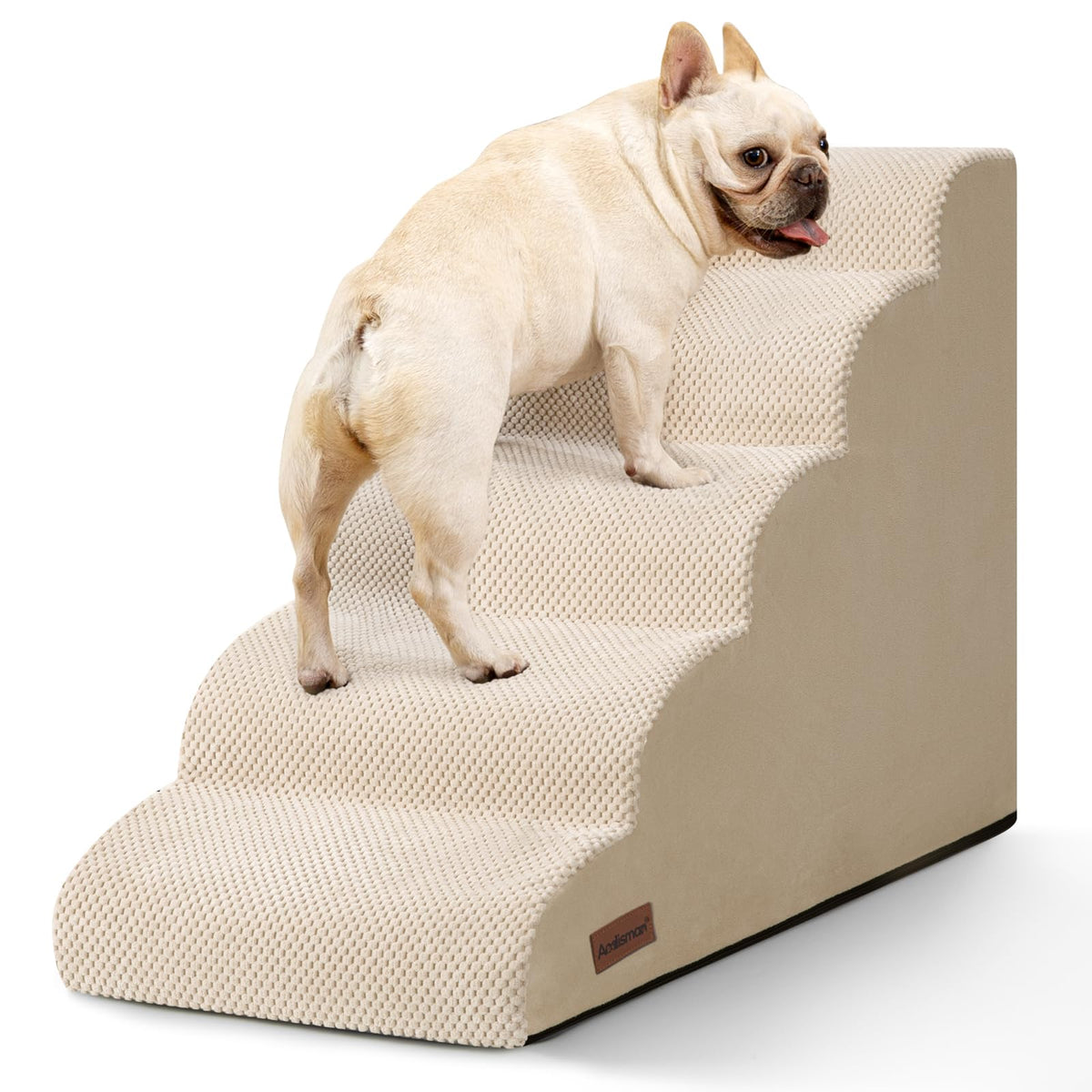 Aodisman escalier chien lit 5 etapes beige pour montée facile.