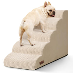 Aodisman escalier chien lit 5 etapes beige pour montée facile.