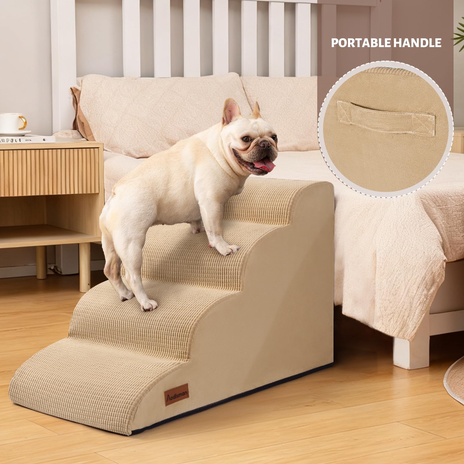 Aodisman usage près du lit ou canapé, accessibilité accrue.