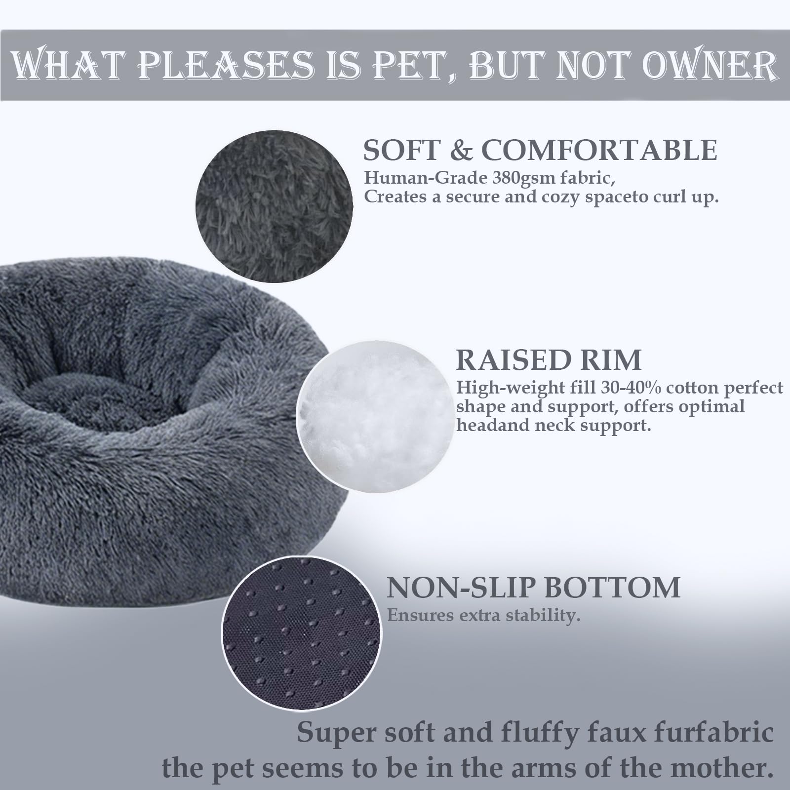 Base anti-derapante Aofast assure fixation stable pour animal.