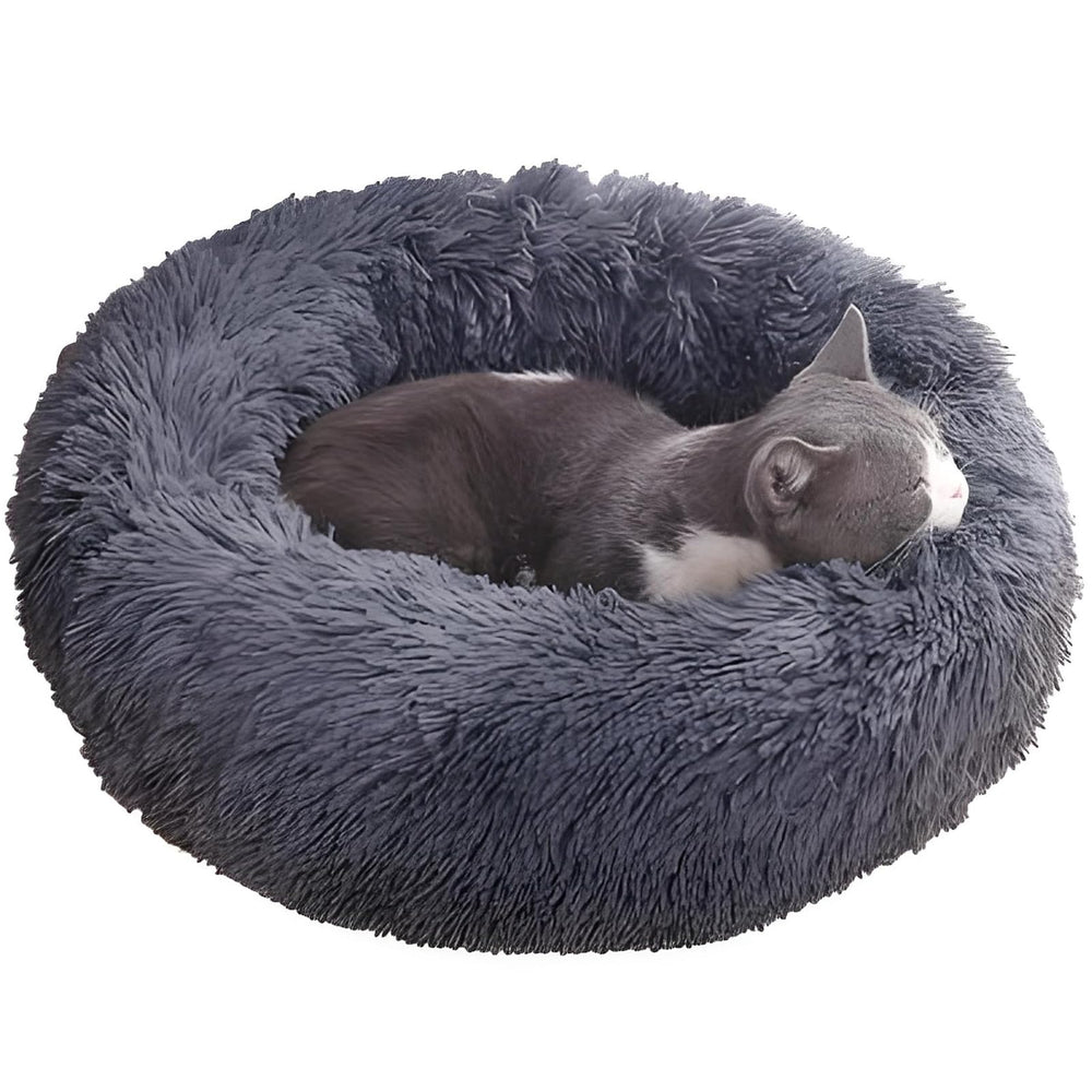 Lit beigne rond lavable Aofast, confort chaud pour chien et chat.