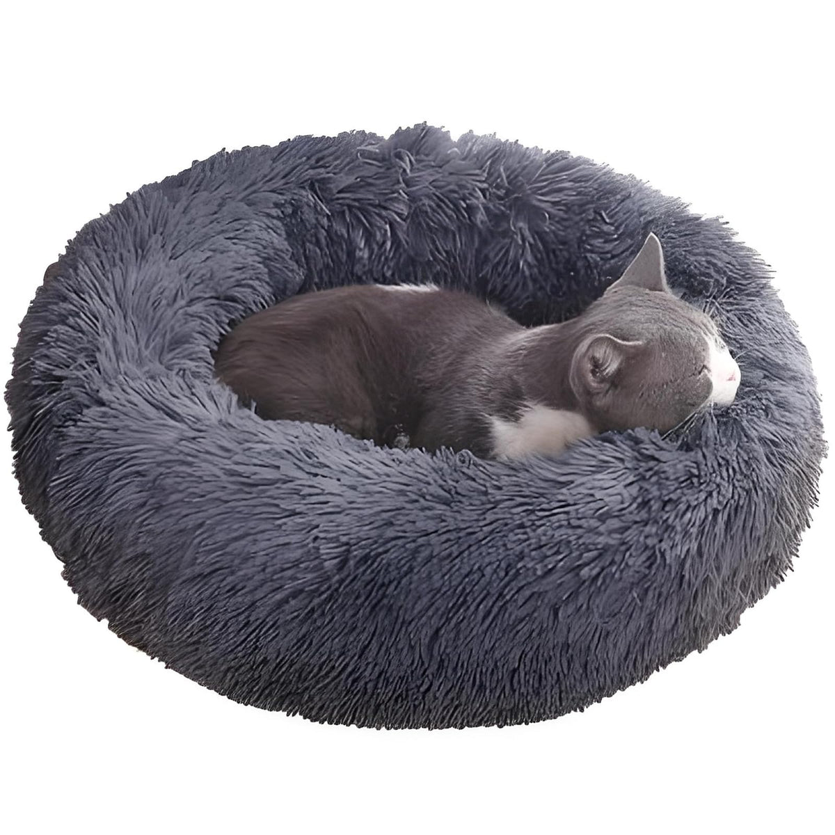 Lit beigne rond lavable Aofast, confort chaud pour chien et chat.