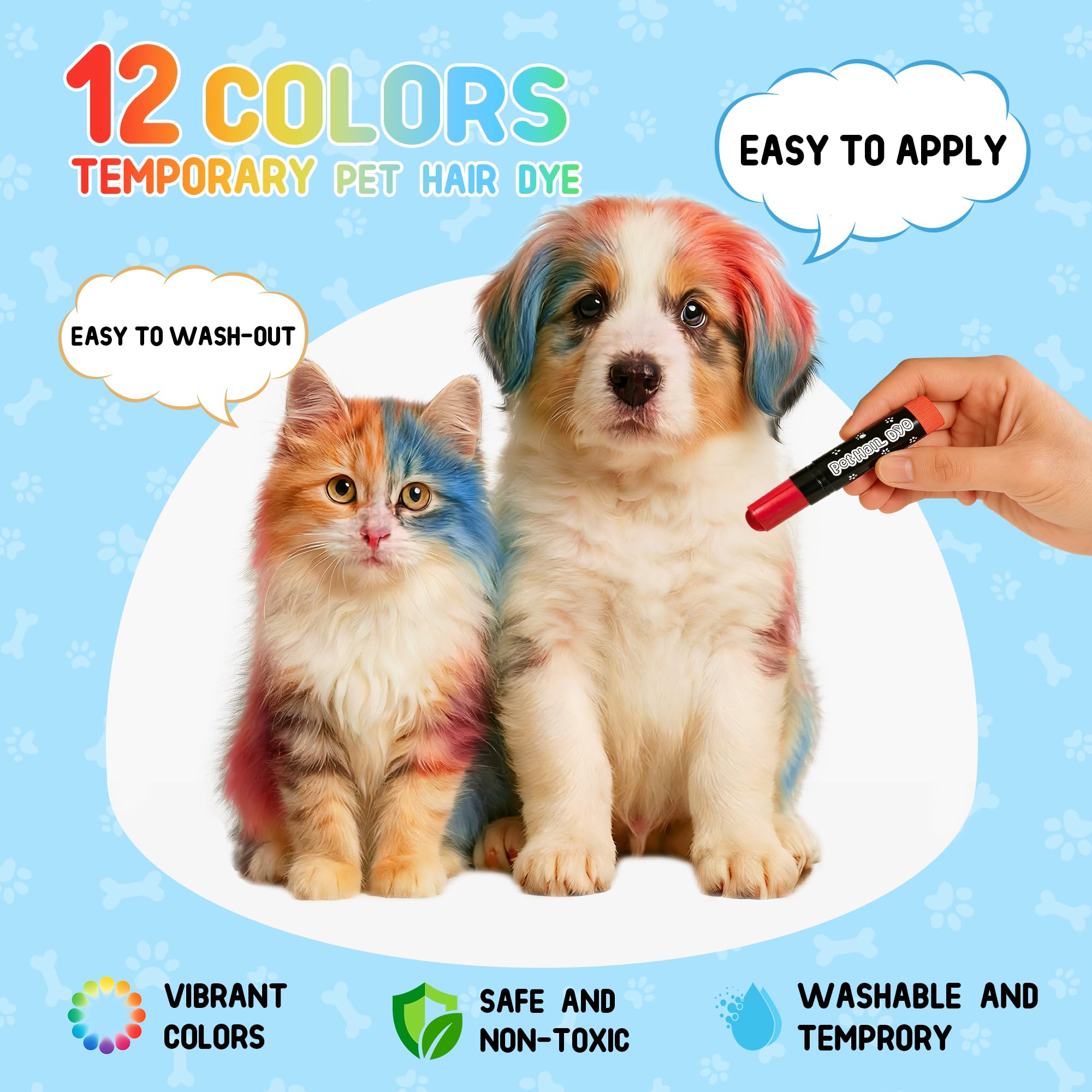 AOFEGRLT couleur poils: séchage rapide après l'application.