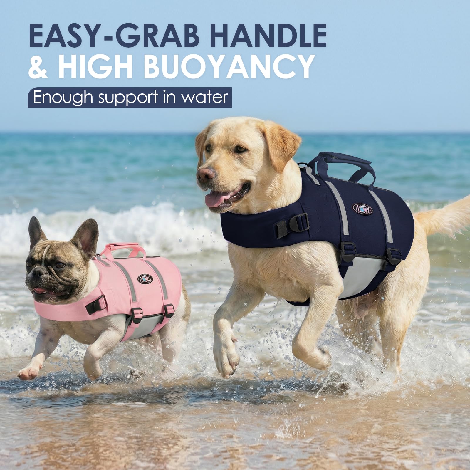 Fermeture zip du gilet AOFITEE pour chien, facile à mettre et enlever.