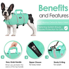 Fermeture zippée du gilet AOFITEE pour chien facilitant l enfichage.
