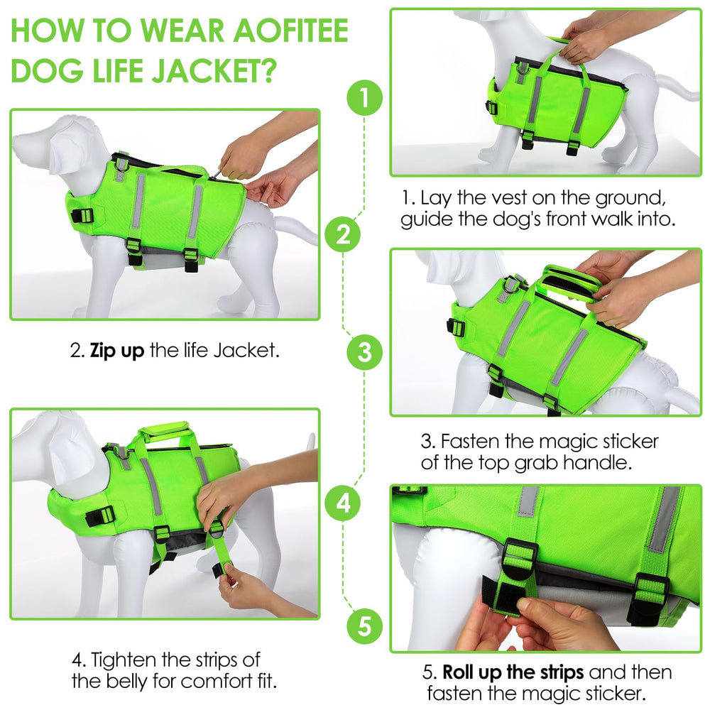 Gilet AOFITEE, coutures robustes et design durable pour chiens de grande taille.